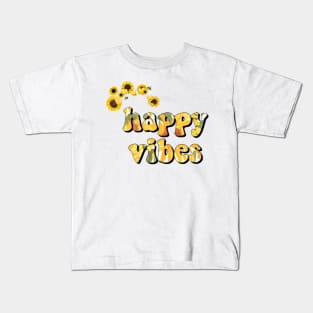 Happy Vibes Sunflower Kids T-Shirt